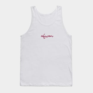 afwan - maroon red Tank Top